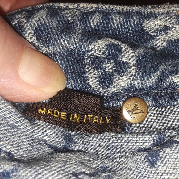 Vintage Louis Vuitton monogram logo denim jeans size 38--guaranteed authentic - Picture 5 of 13